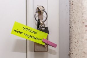 Schlüssel nicht vergessen 